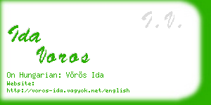 ida voros business card